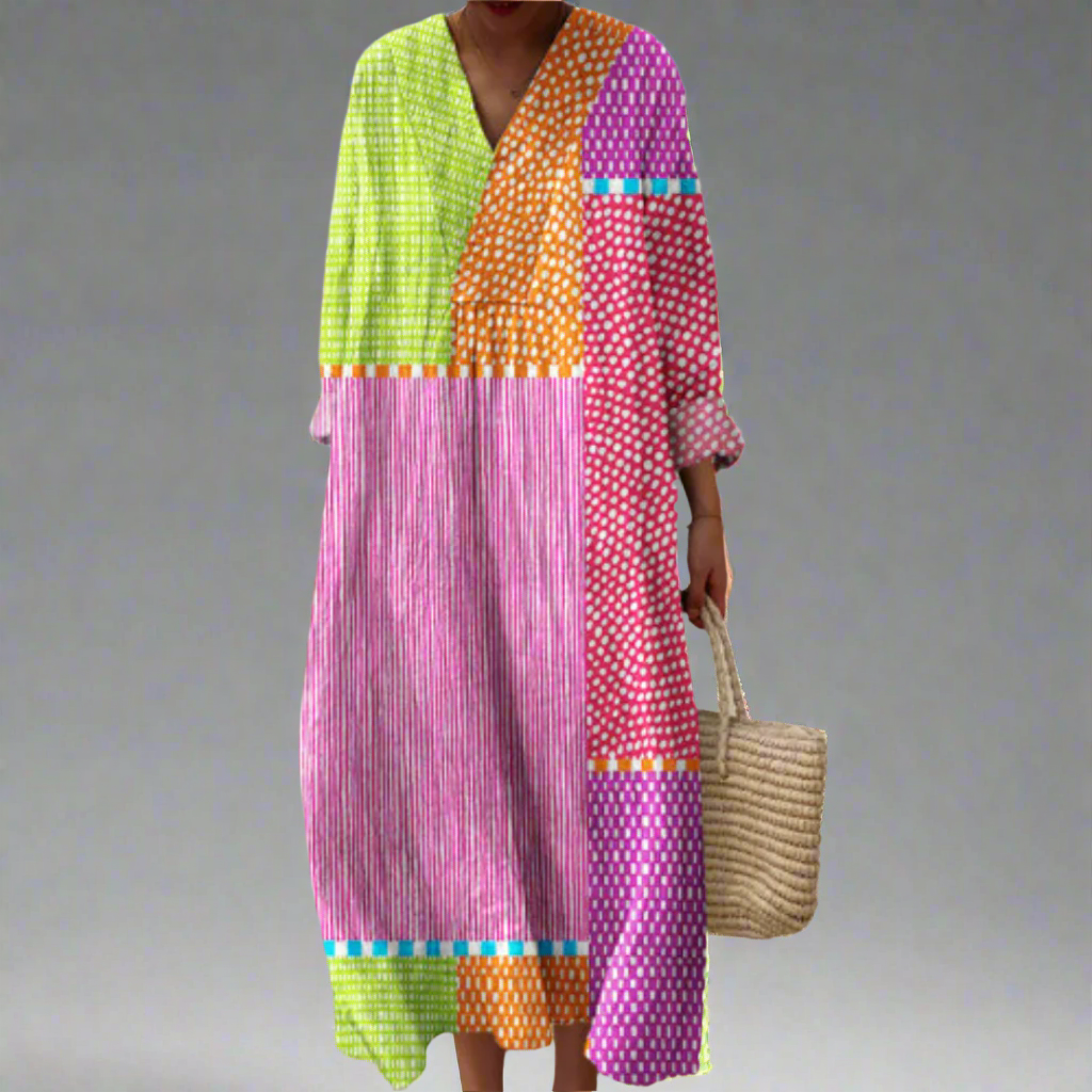 Vestido Geométrico Elegancia Moderna