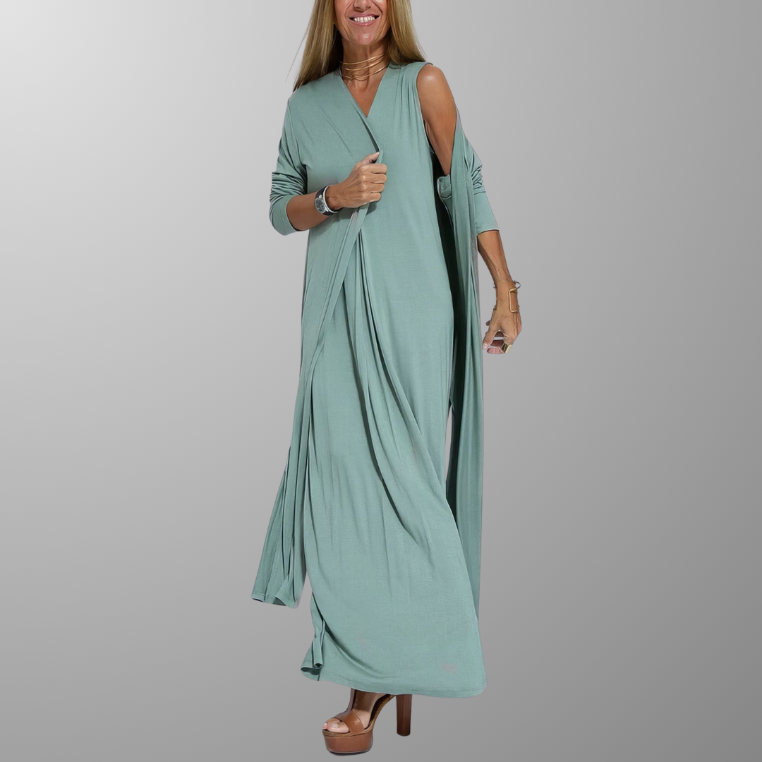 Vestido Largo Efecto-Esbeltez