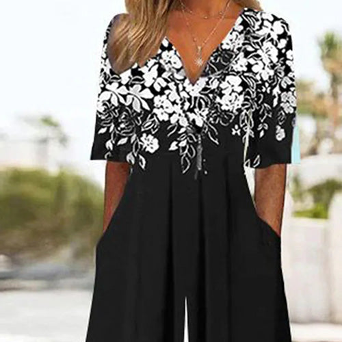 Mono Floral Negro Súper-Cómodo
