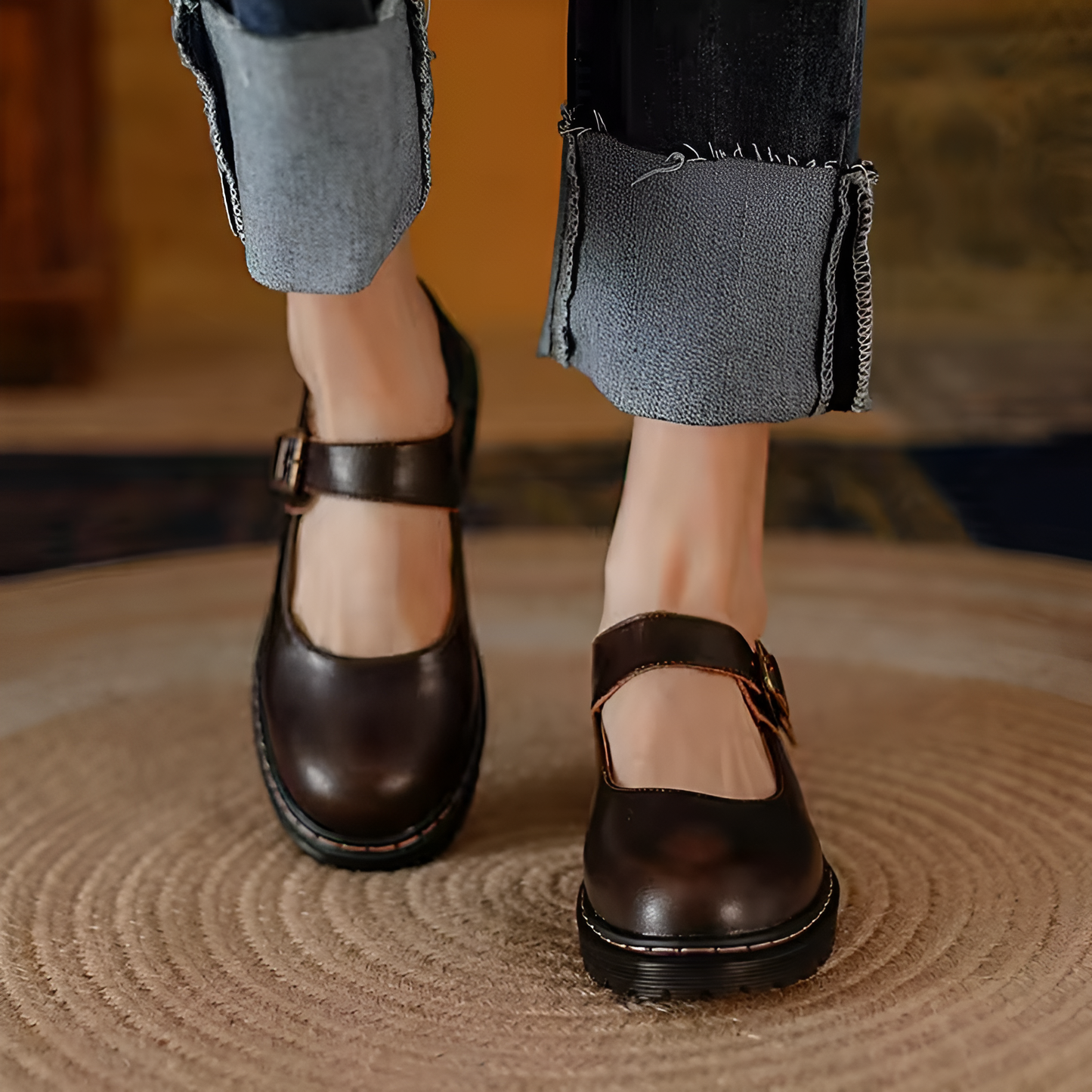Zapatos De Cuero Confort Clásico