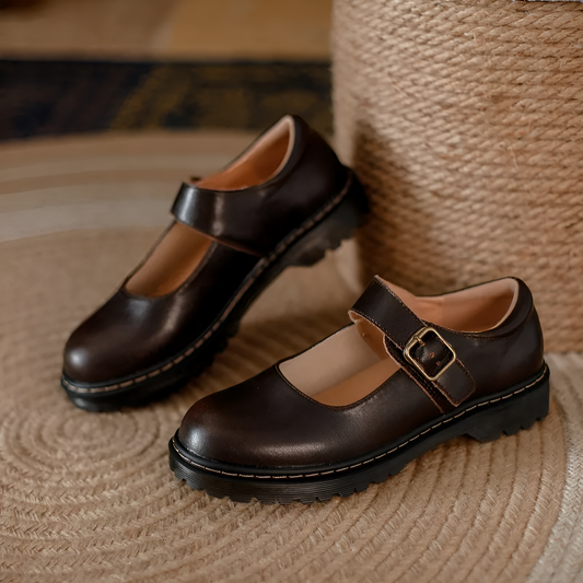 Zapatos De Cuero Confort Clásico
