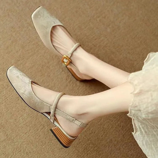 Zapatos Tirantes Traseros Comodidad Refinados