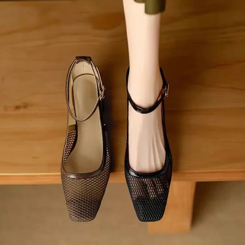 Sandalias Talón-Cuadrado Cómodas