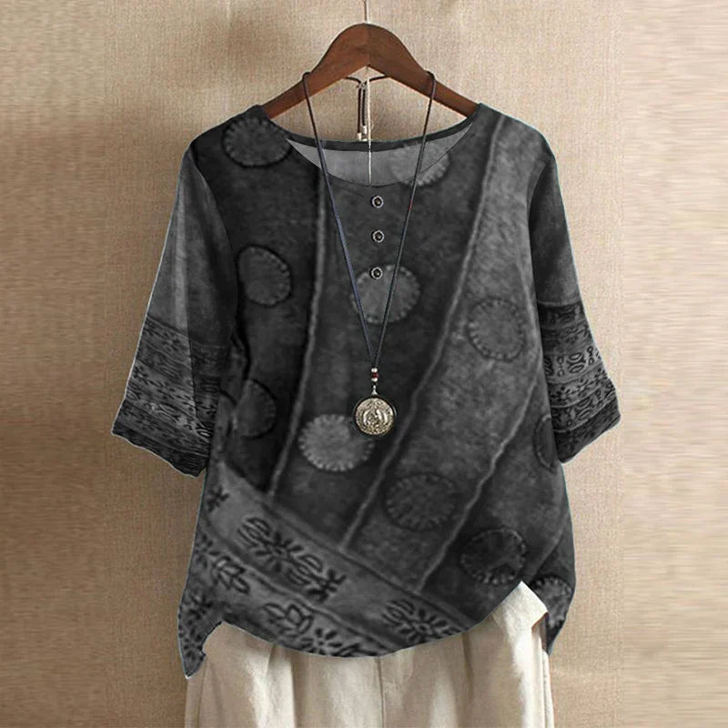Blusa Floral Suave-Transpirable