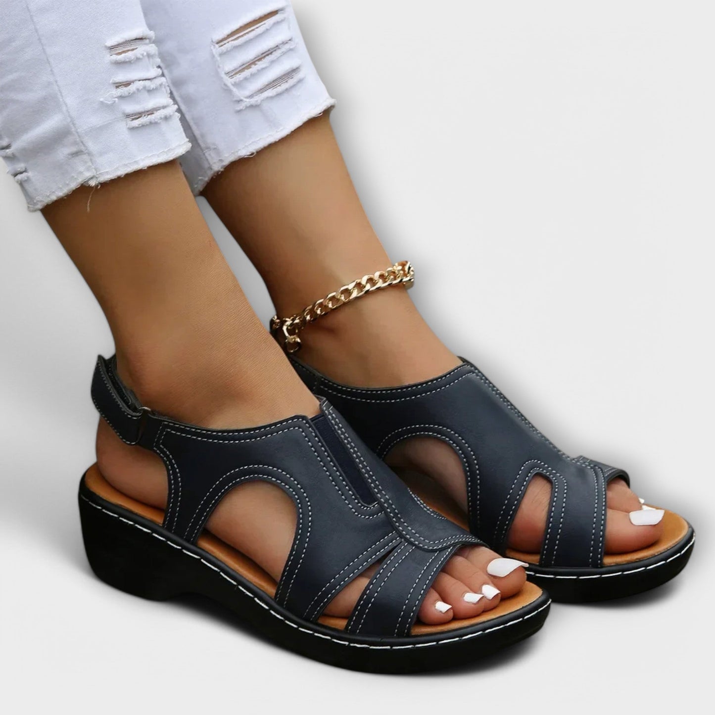 Sandalias Comfort-Piel Ortopédicas