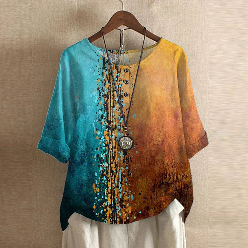 Blusa Floral Suave-Transpirable
