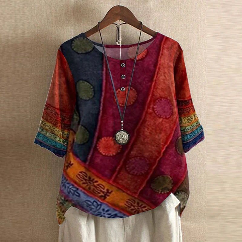 Blusa Floral Suave-Transpirable