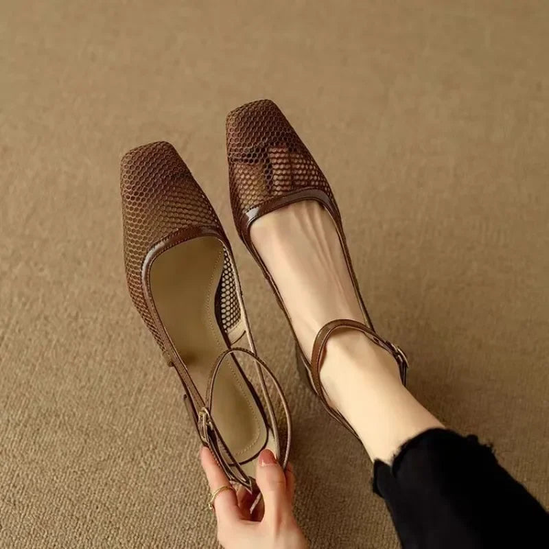 Sandalias Talón-Cuadrado Cómodas