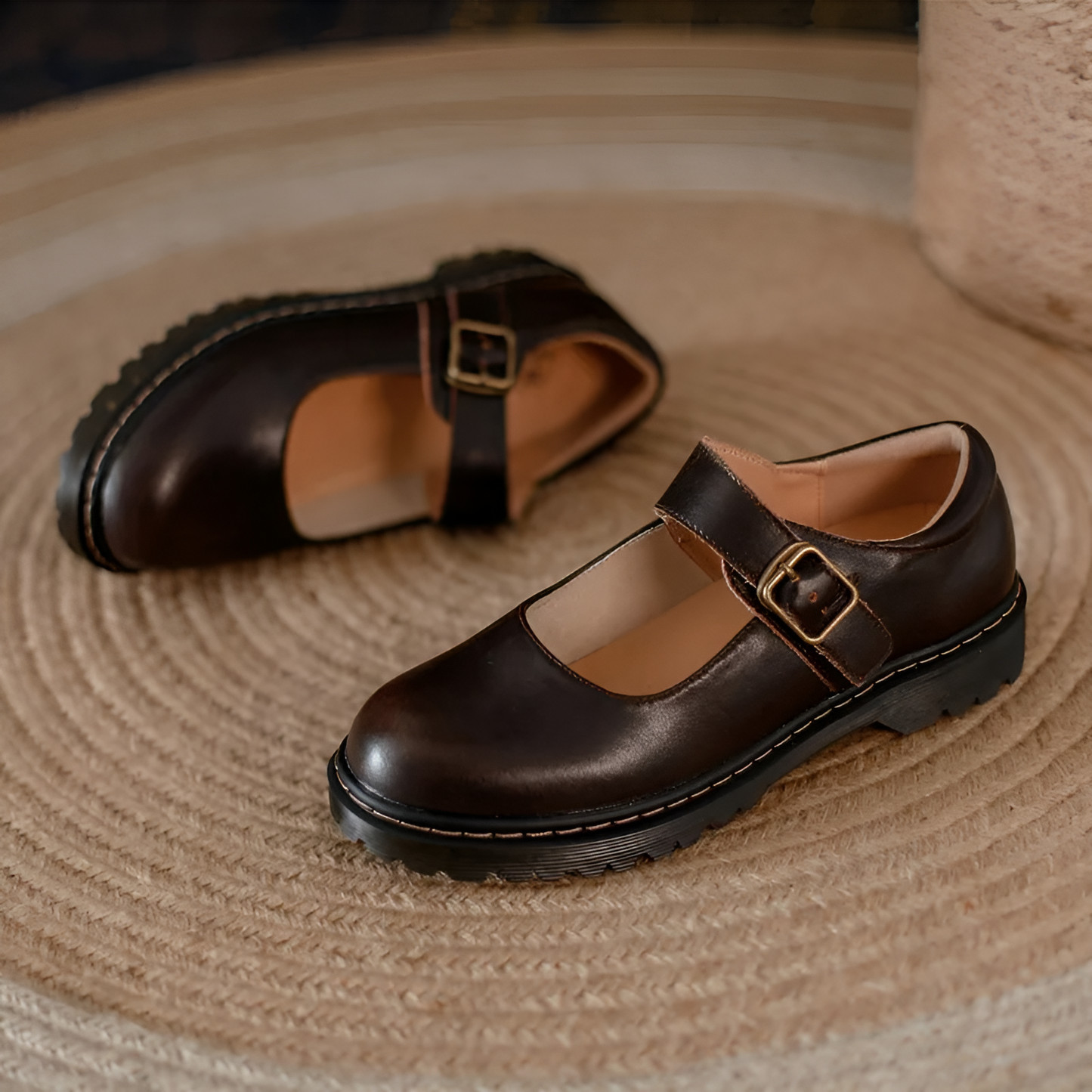 Zapatos De Cuero Confort Clásico