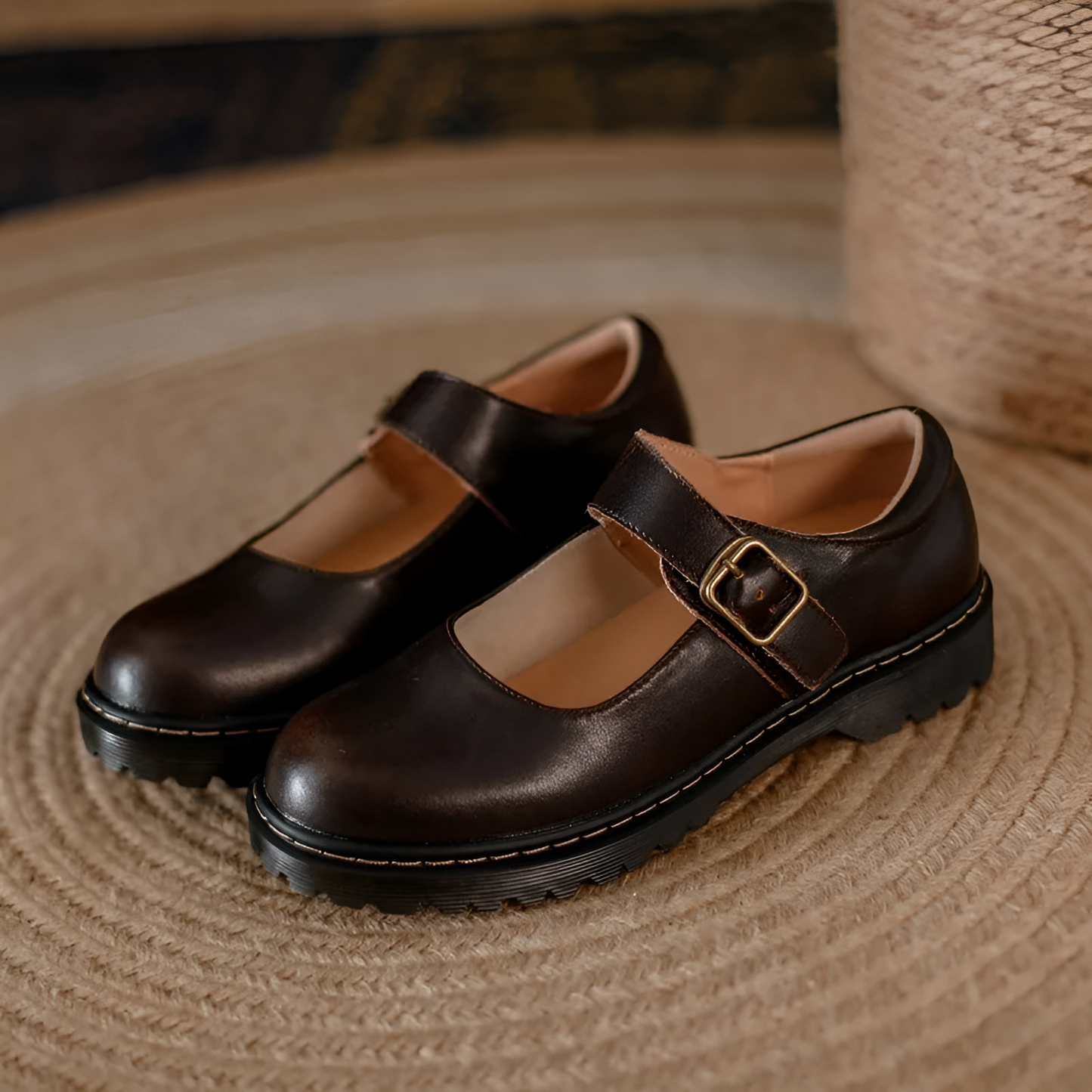 Zapatos De Cuero Confort Clásico