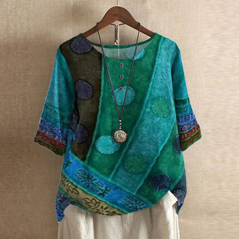 Blusa Floral Suave-Transpirable