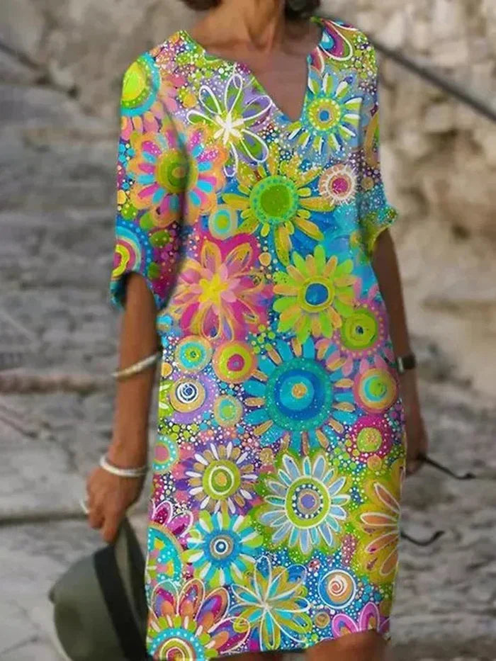 Vestido-Florido Aireado