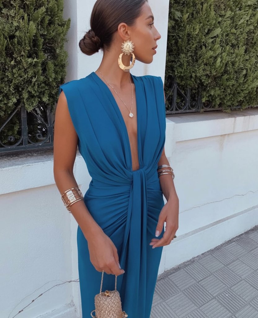 Vestido Plisado Confort Chic