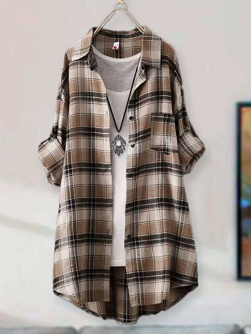Blusa De Cuadros Favorecedora