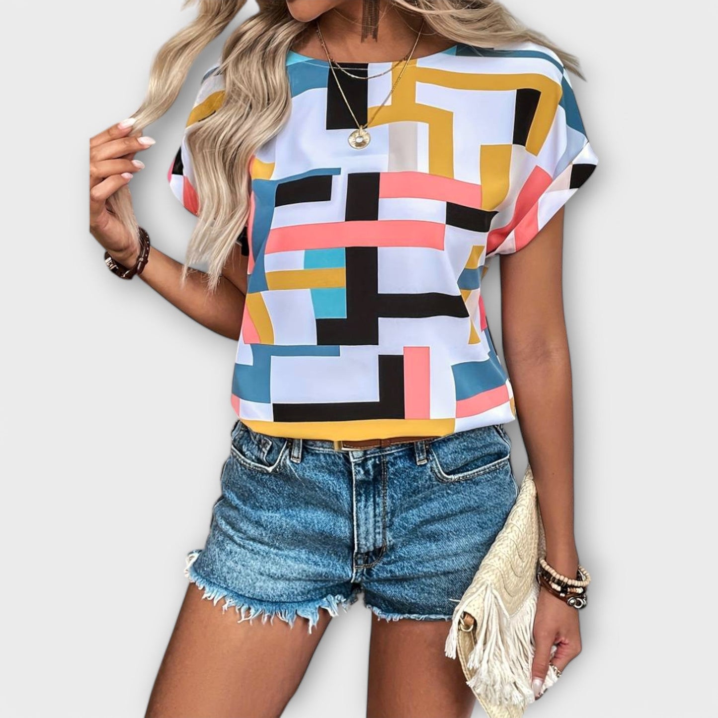 Blusa Chic Cuello Redondo