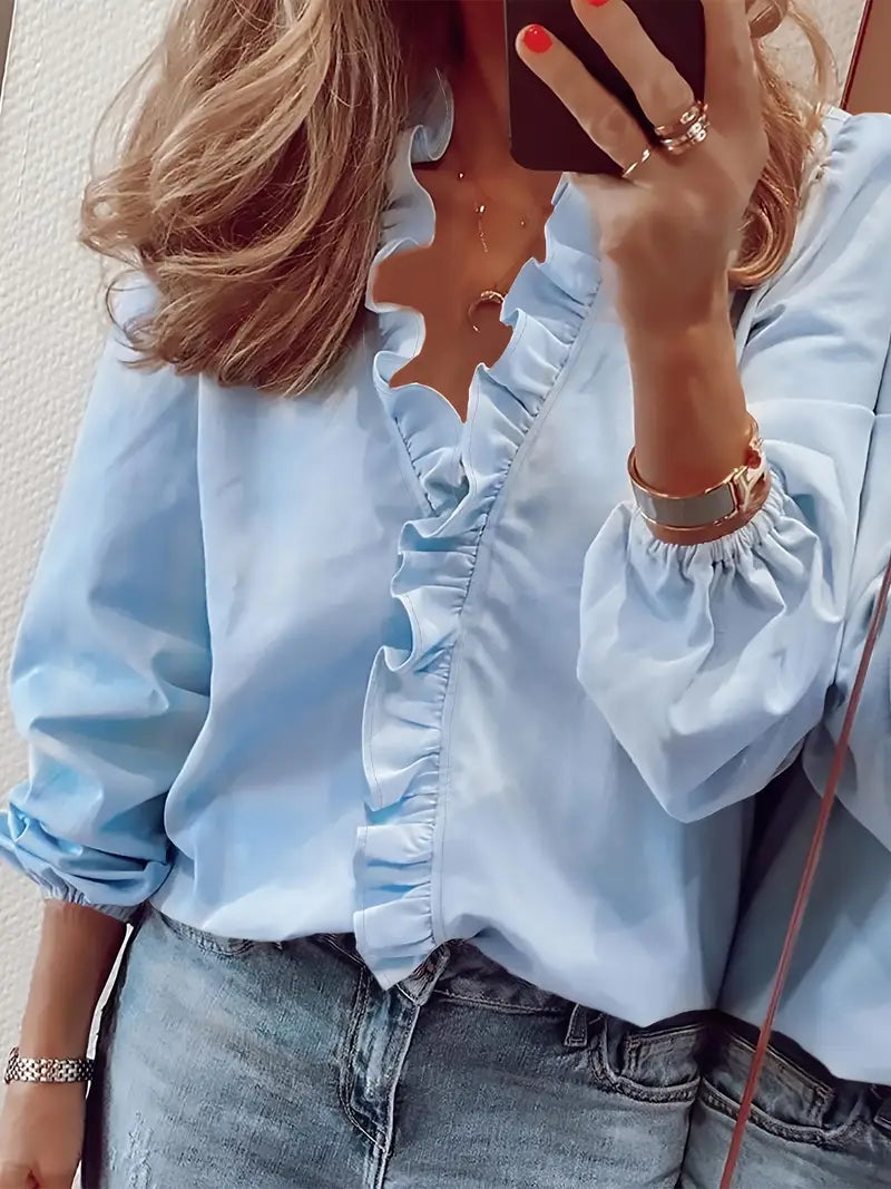 Blusa Cuello V Silueta-Favorecedora