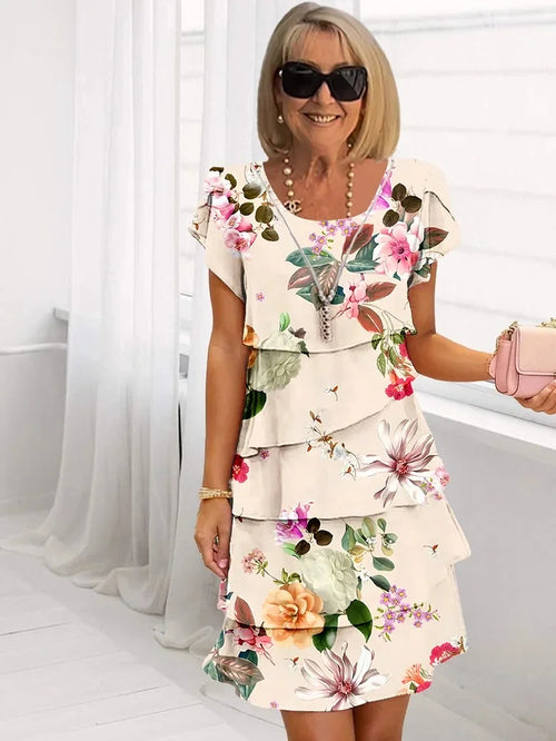 Vestido Floral Realce-Figura