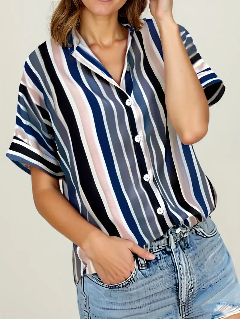 Blusa Rayas Suave-Transpirable