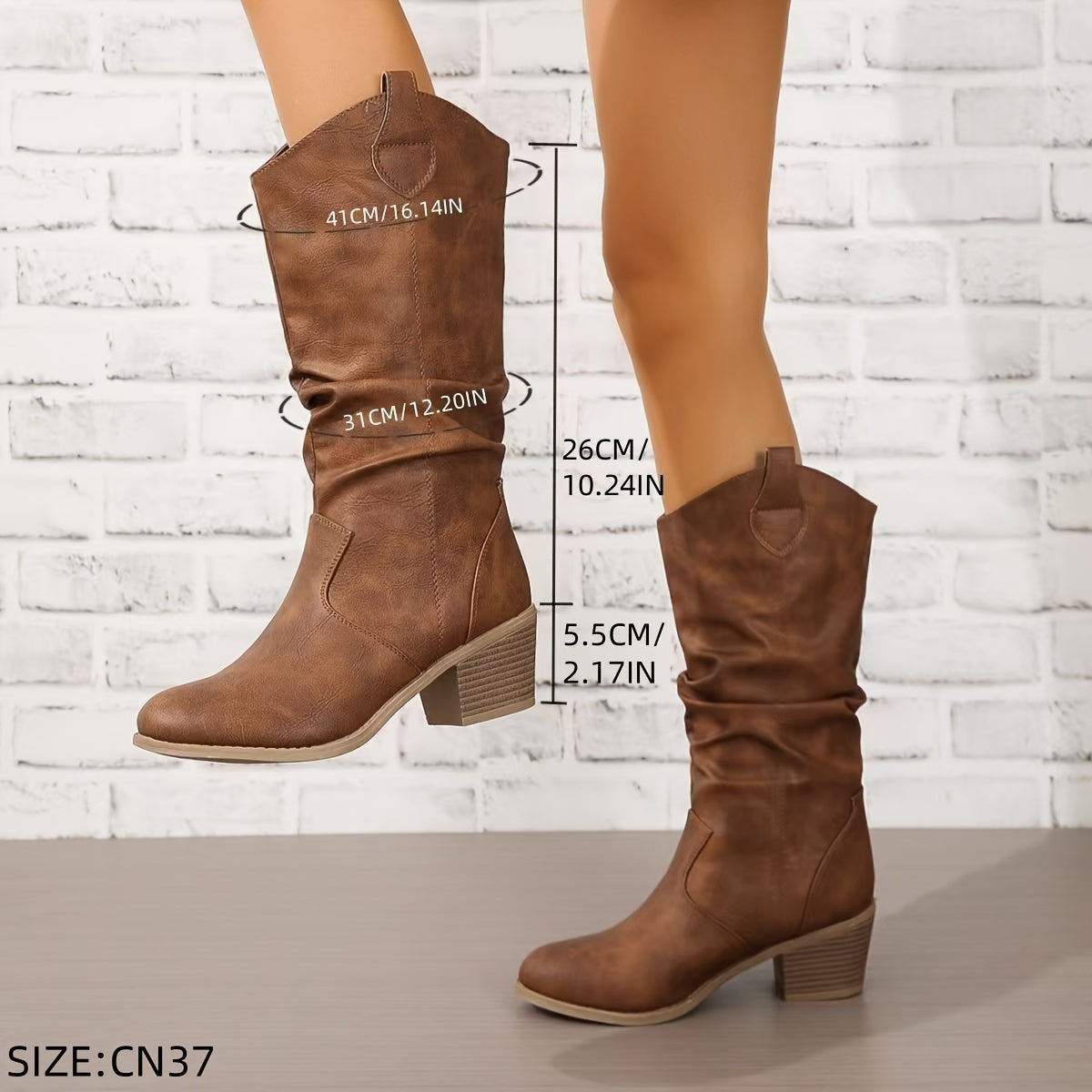Botas Tacón Ancho Paso-Estable