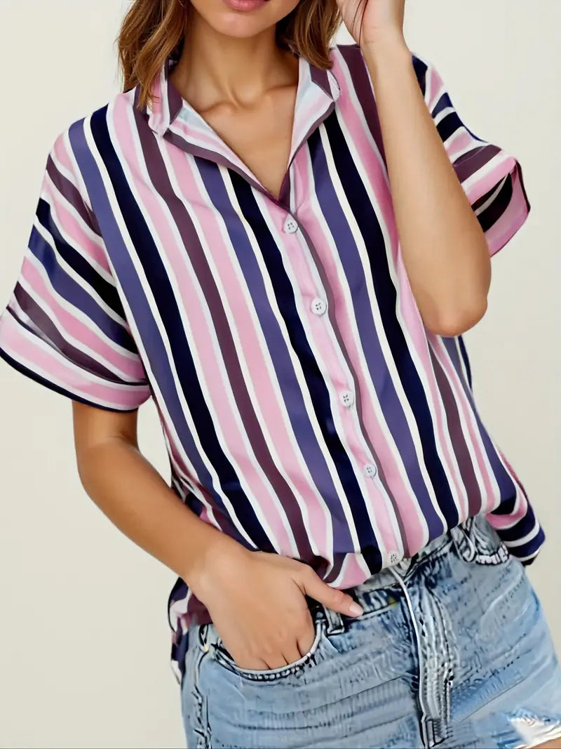 Blusa Rayas Suave-Transpirable