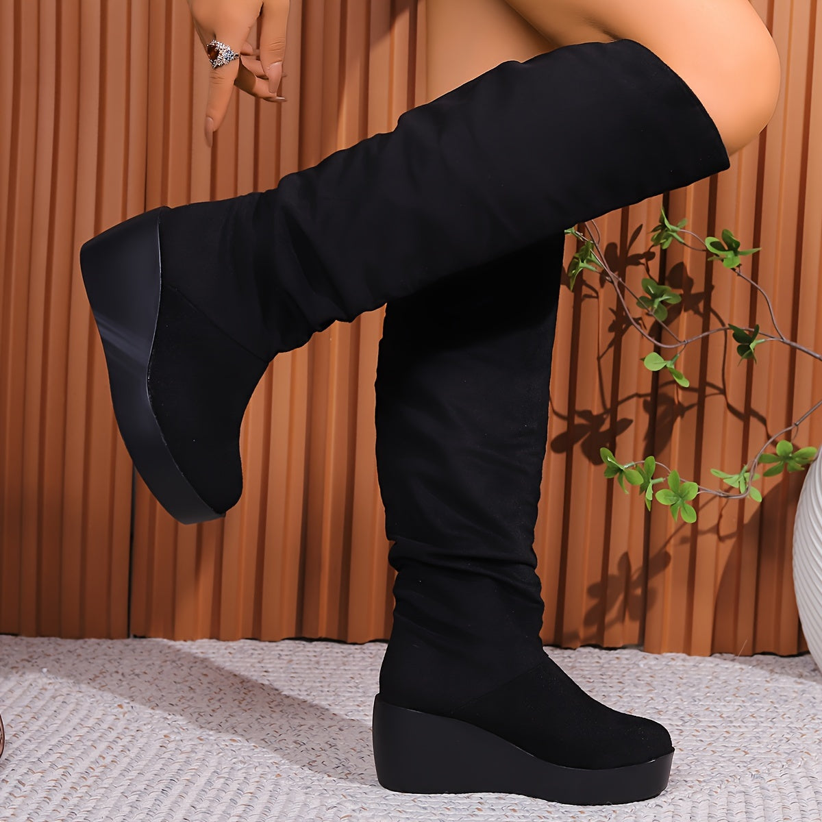 Botas Altas Cuña Confort