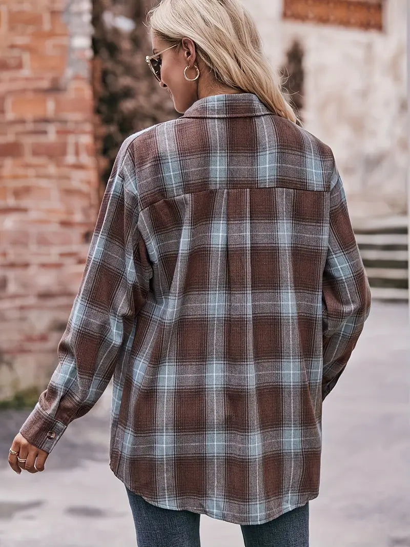 Blusa Favorecedora De Cuadros