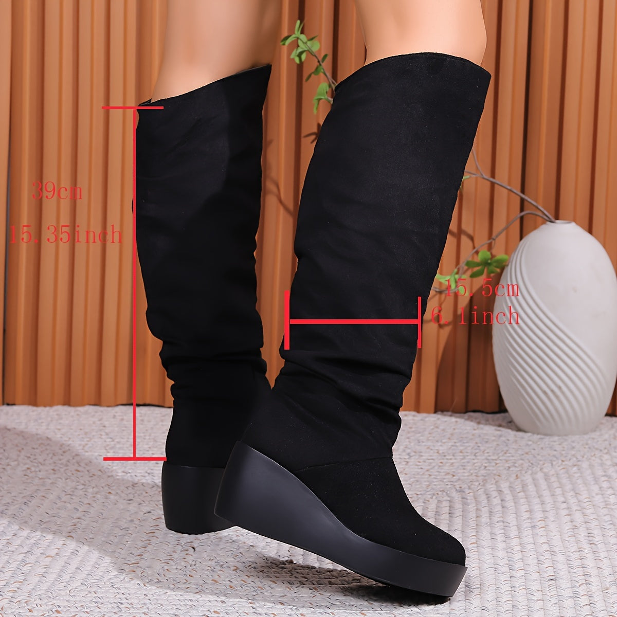 Botas Altas Cuña Confort