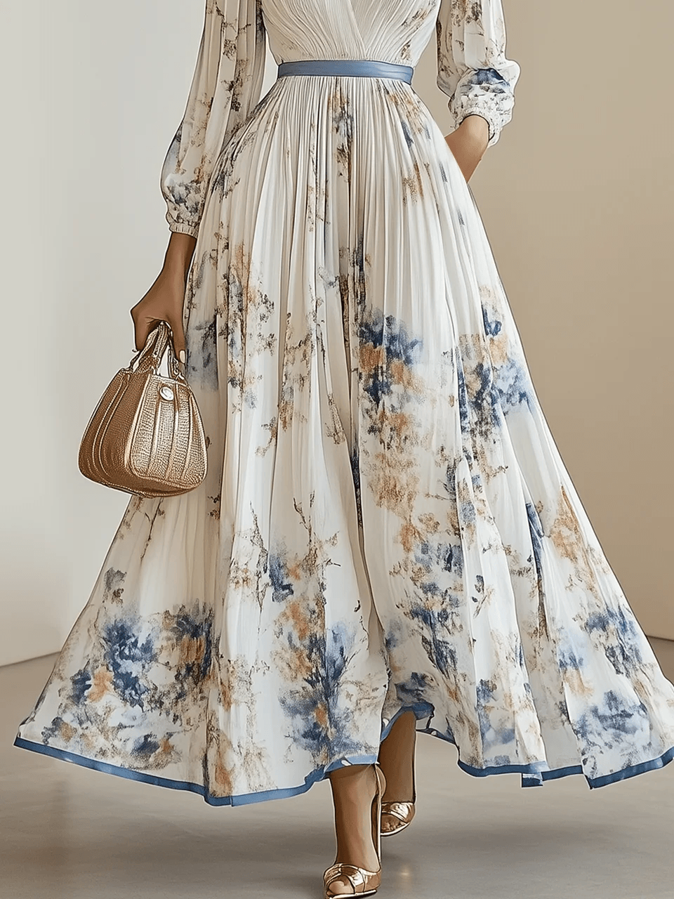 Vestido-Estiloso Flores Maxi