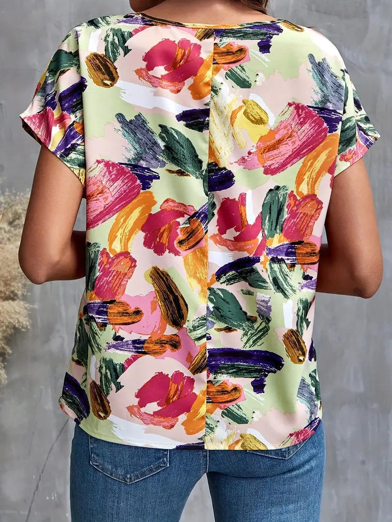 Vestido Floral Drapeado-Favorecedor