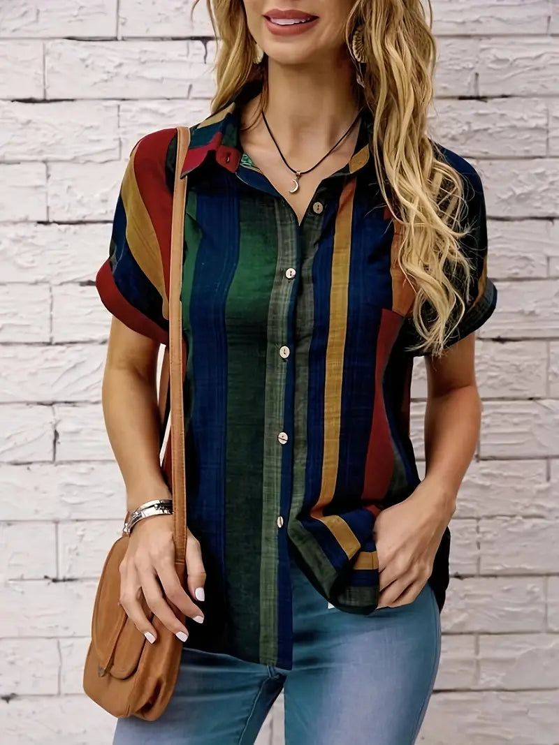 Blusa Rayas Fácil-Cuidado