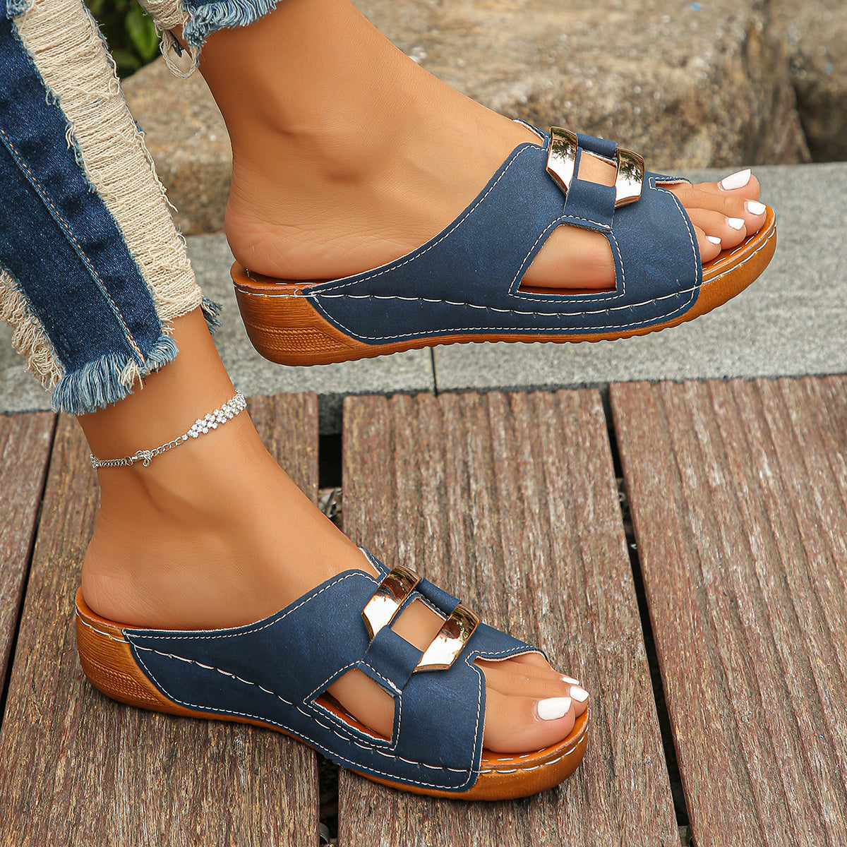 Sandalias-Deslizamiento Confort Capri