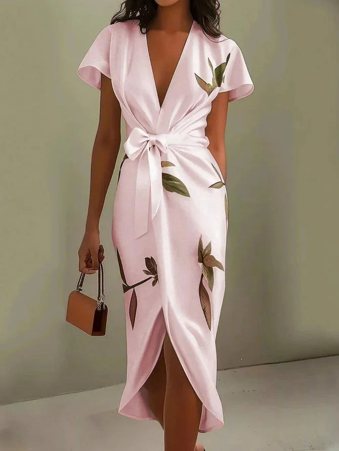 Vestido Atractivo Midi Hoja Urbana