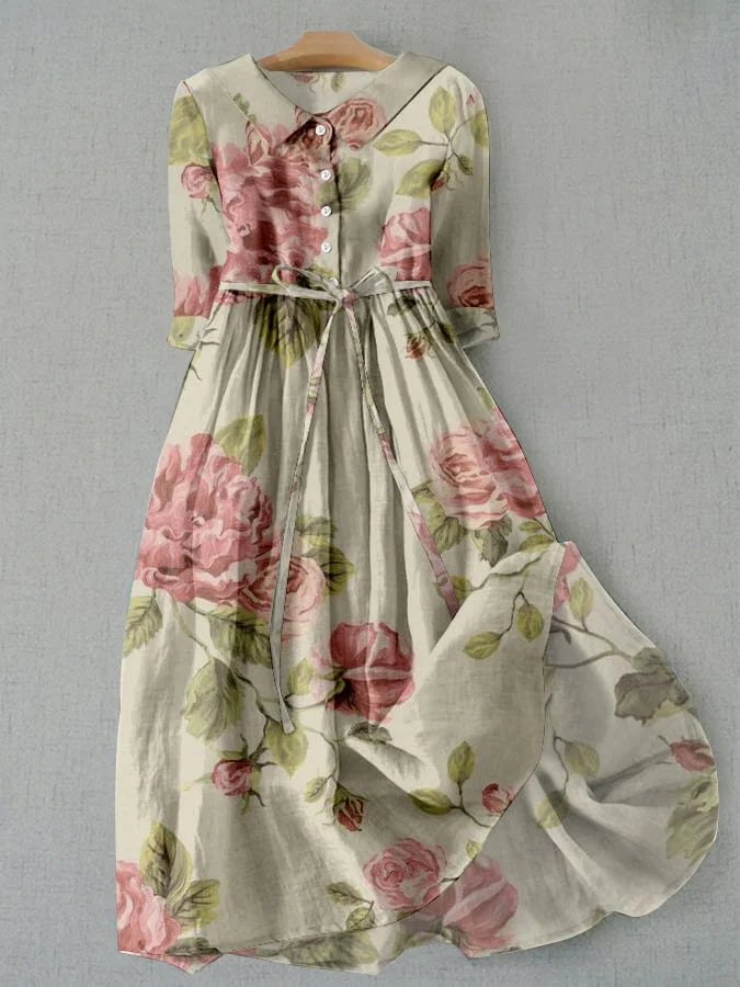 Vestido Moldea-Cintura Floral