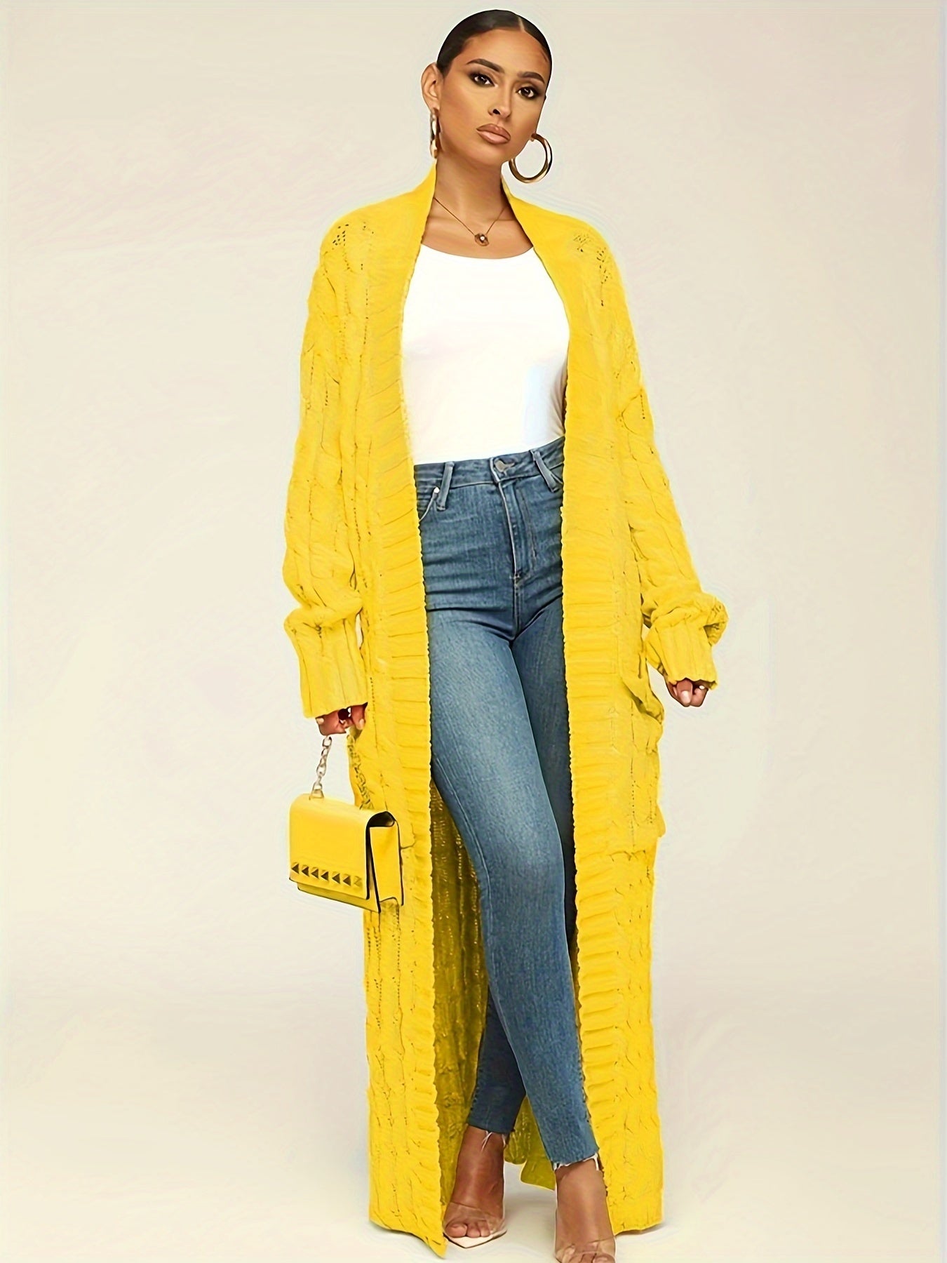 Cardigan Comprido de Punto