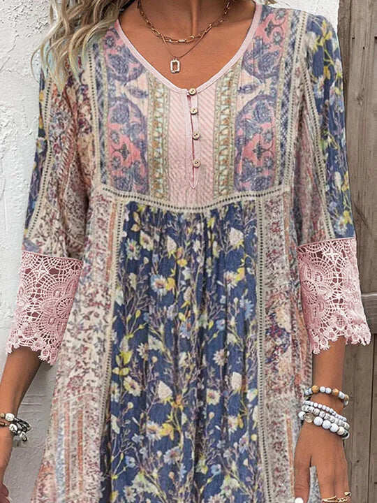 Lazo-Vintage Vestido Boho