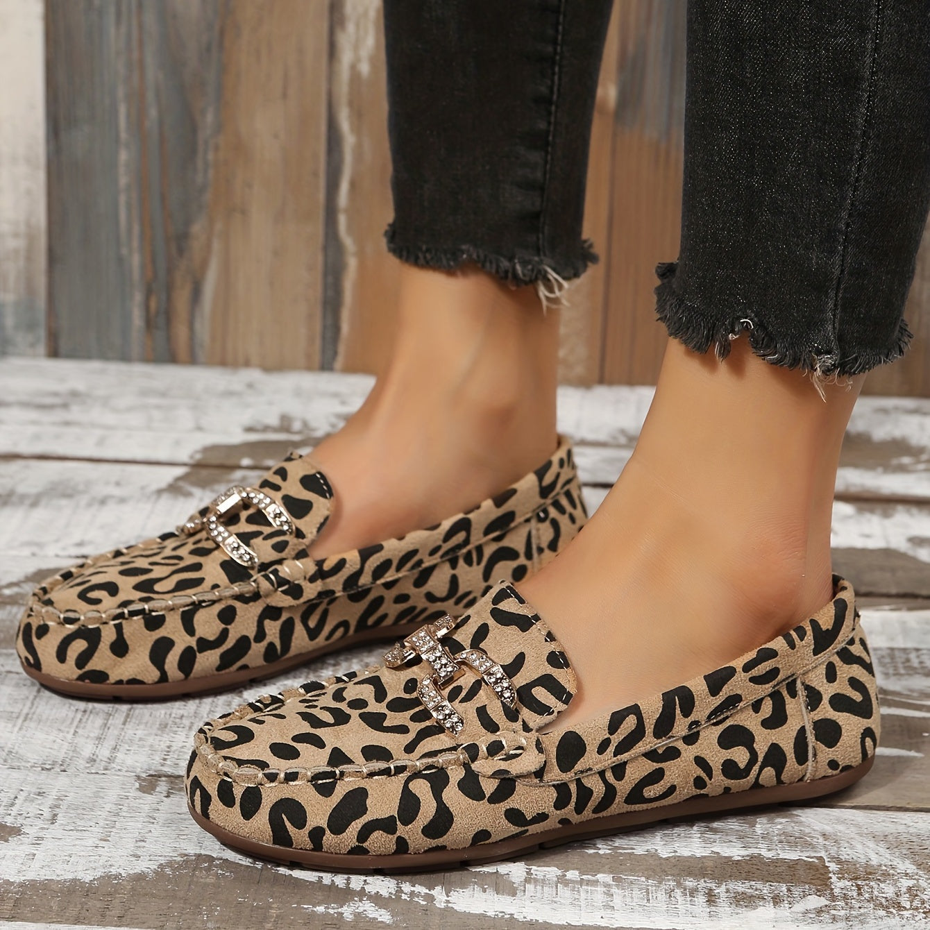 Bailarinas Confort-Suave Leopardo Rojo