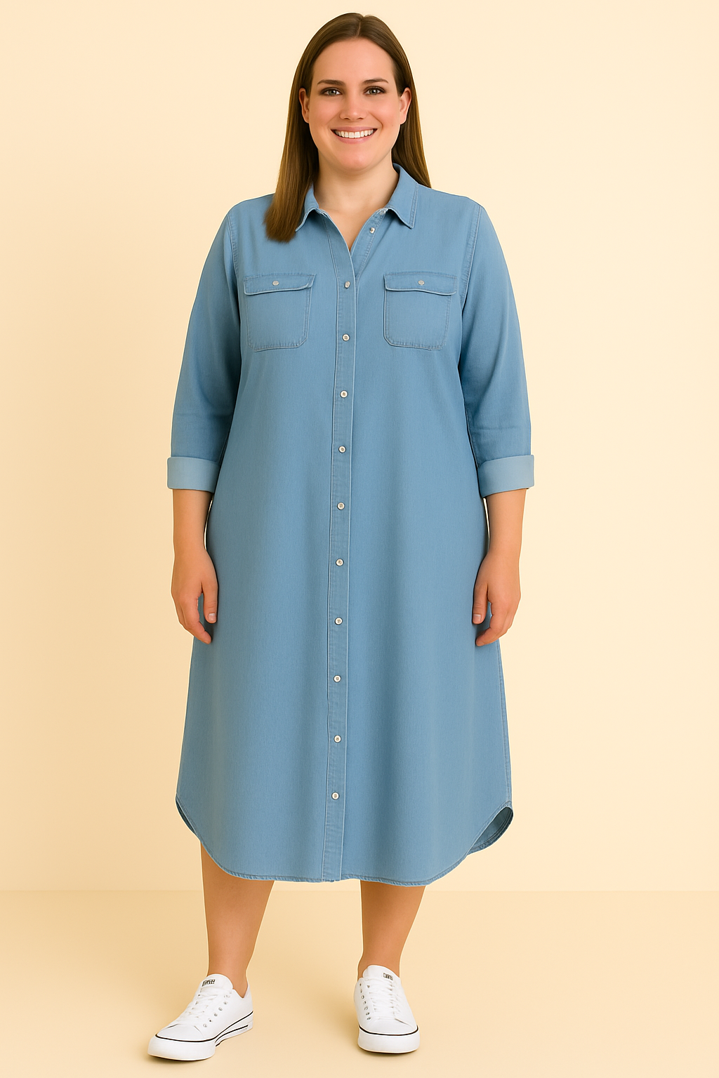 Elegancia en Denim Vestido