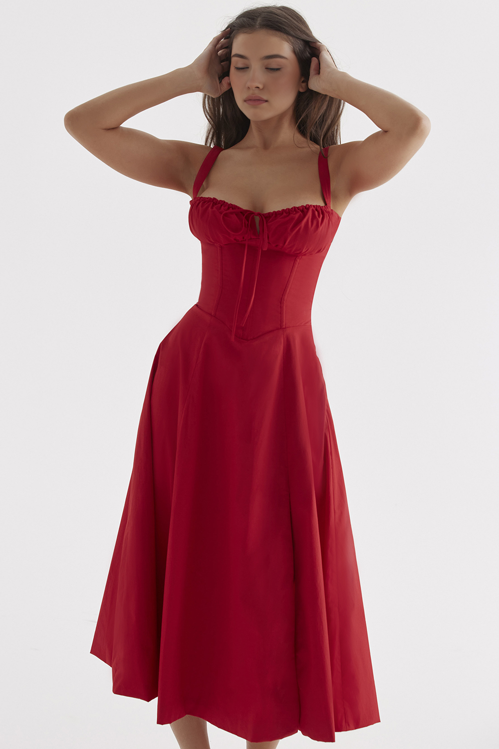 Vintage-Fit Midi Dress