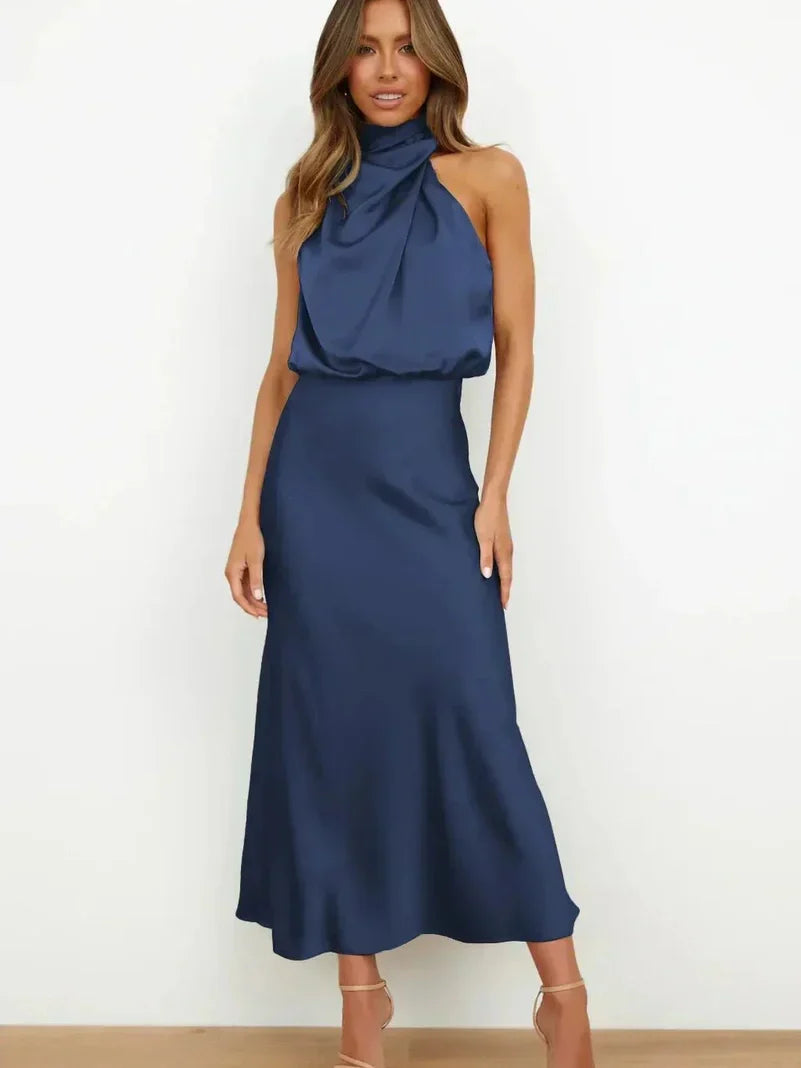 Vestido-Seda Elegante