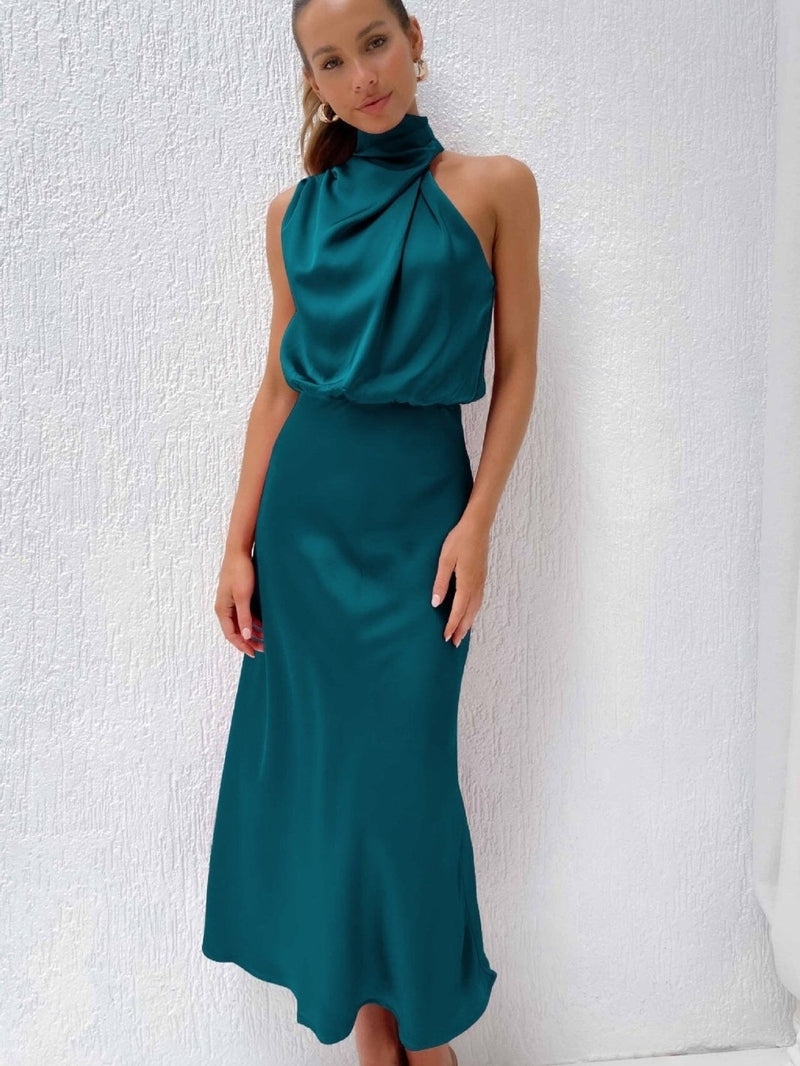 Vestido-Seda Elegante