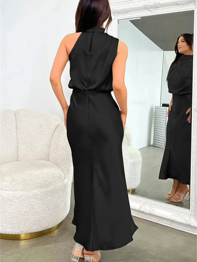 Vestido-Seda Elegante