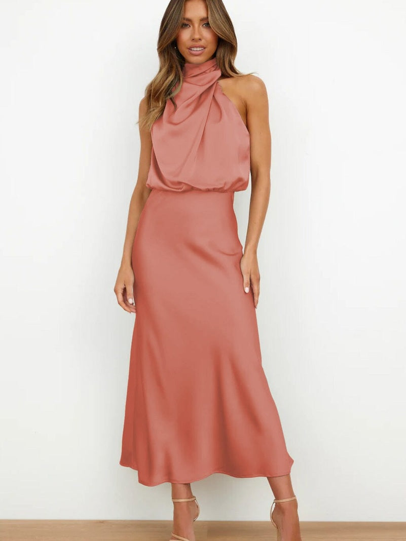 Vestido-Seda Elegante