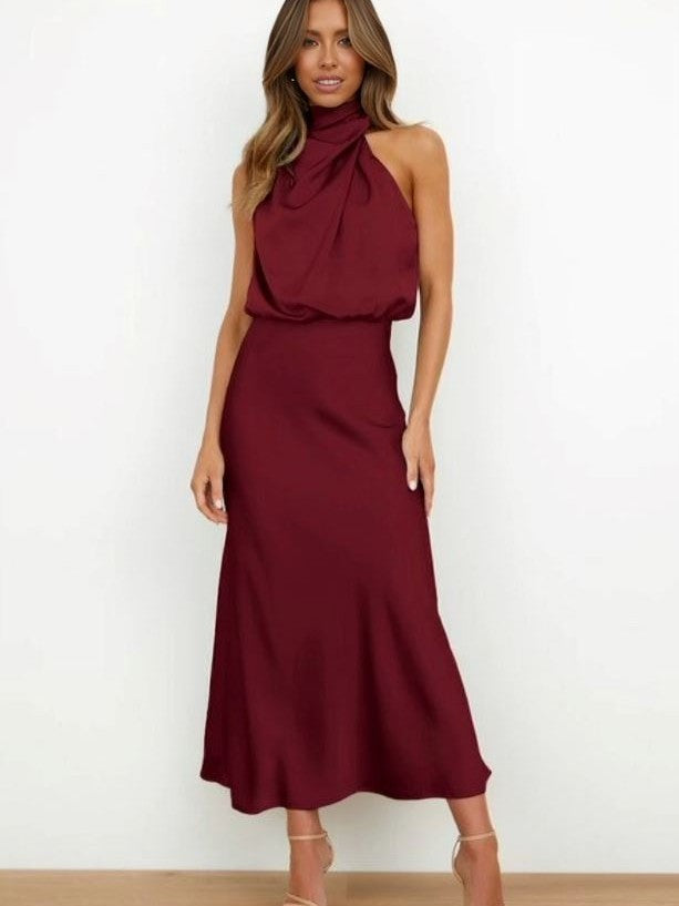 Vestido-Seda Elegante