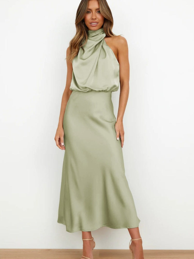Vestido-Seda Elegante