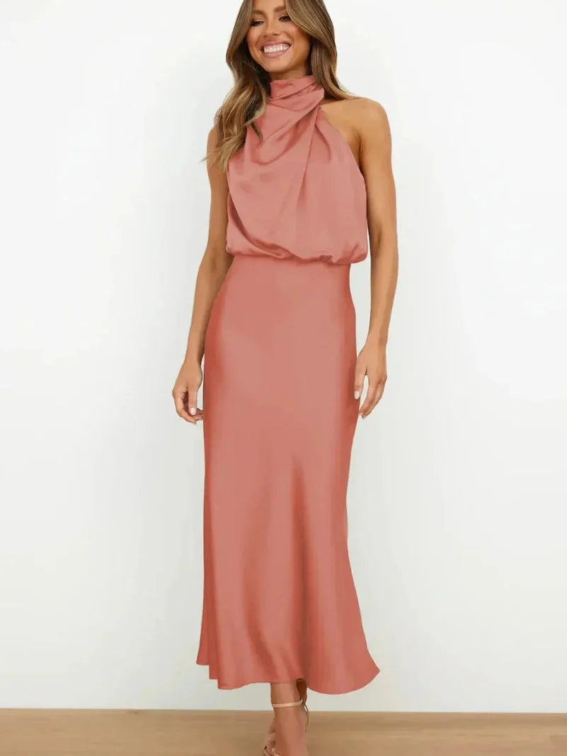 Vestido-Seda Elegante