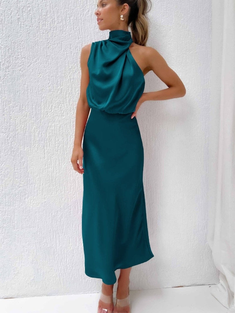 Vestido-Seda Elegante