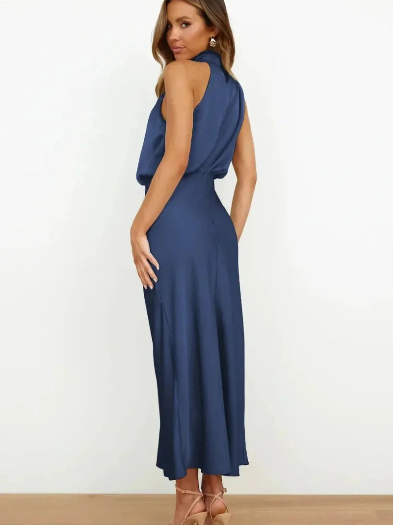 Vestido-Seda Elegante