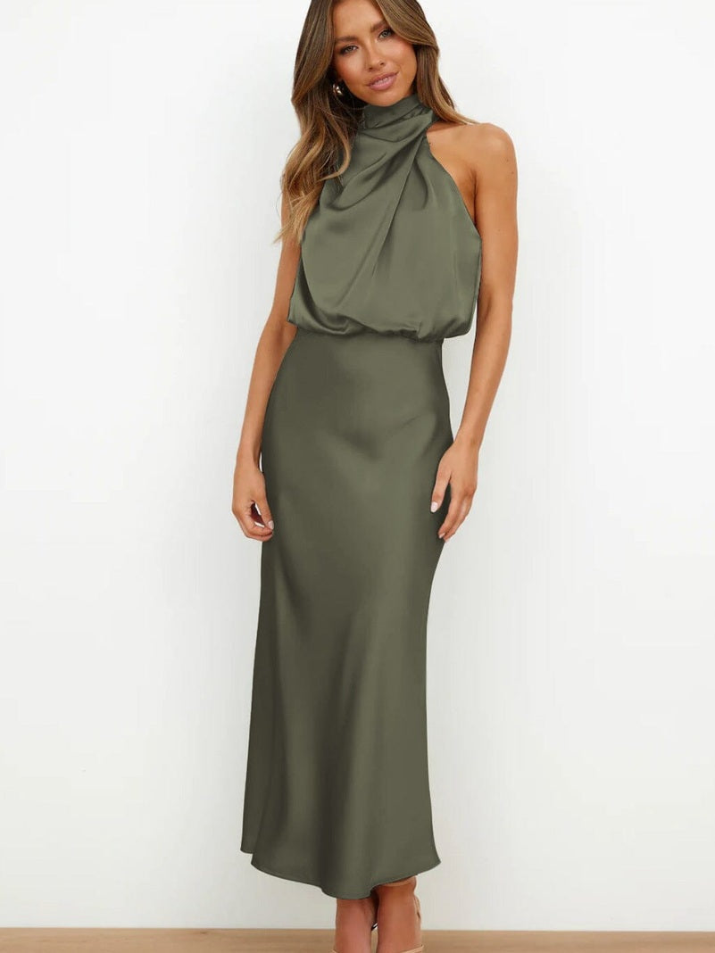 Vestido-Seda Elegante