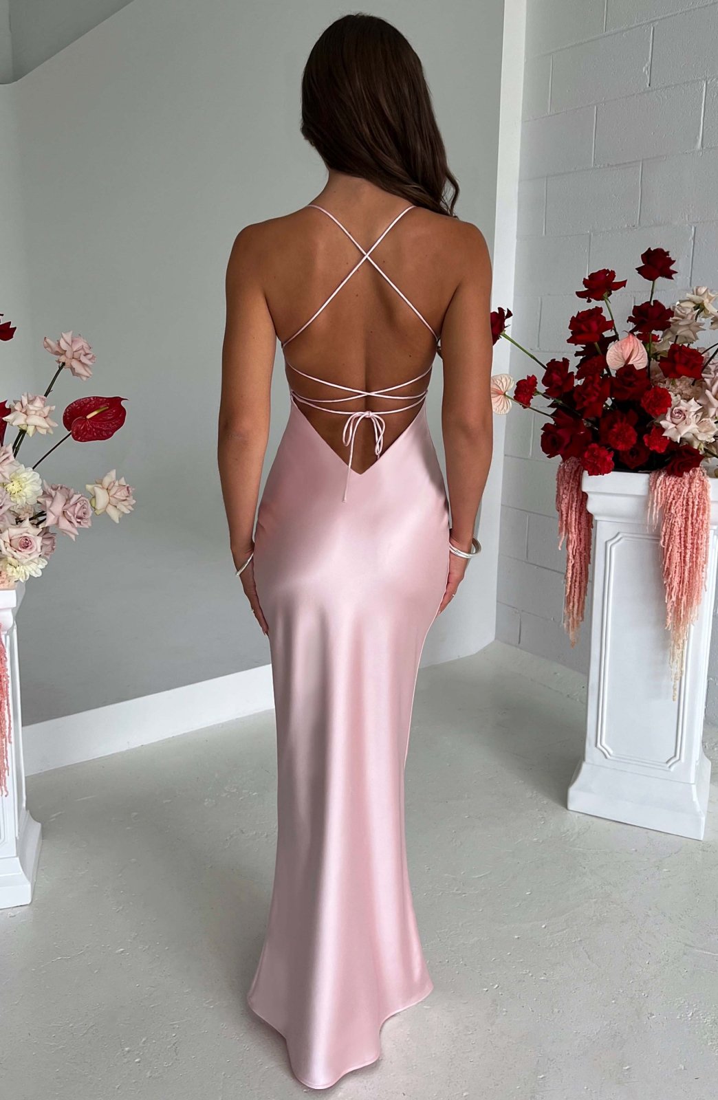 Vestido Maxi Satinado Estilo-Lujo