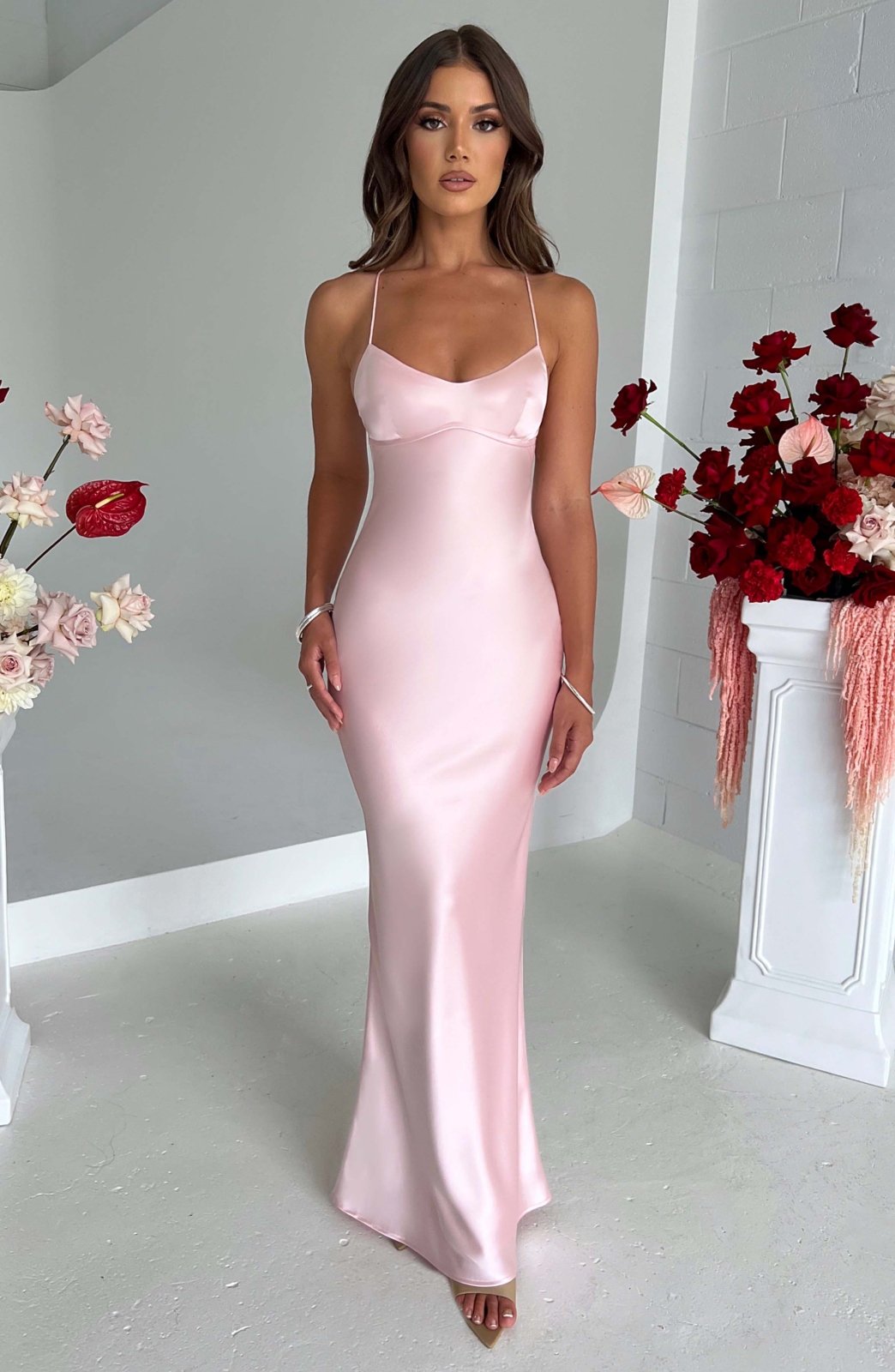 Vestido Maxi Satinado Estilo-Lujo